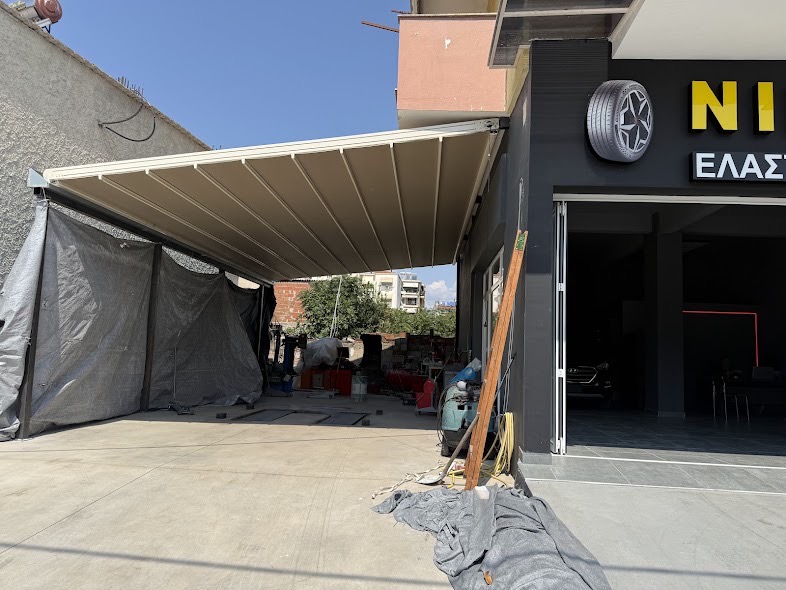 Στεγασμένος χώρος εργασιών βουλκανιζατέρ